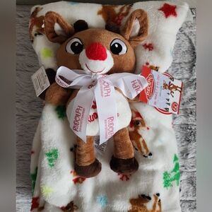 My 1st Rudolph Plush & Cozy Blanket Set